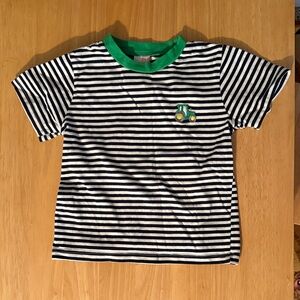 Striped Kids T-Shirt with Tractor Patch